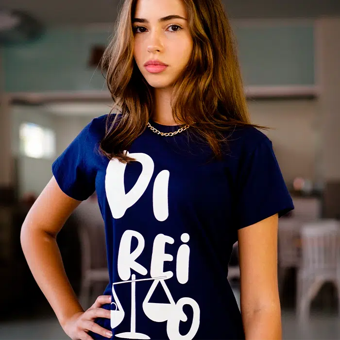 15174680085_Camisa-Direito-Azul-Feminino-1.png Camisa Direito Azul Feminino - Imagem 1
